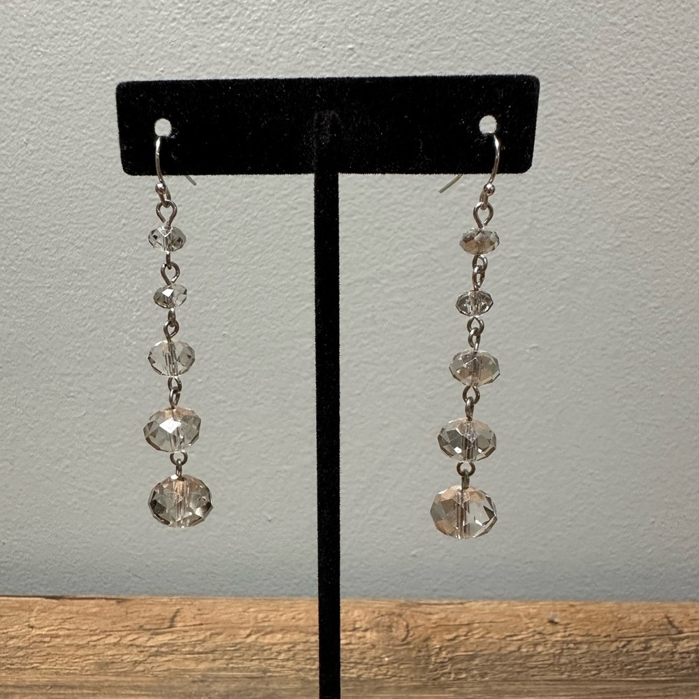 Express clear dangly earrings